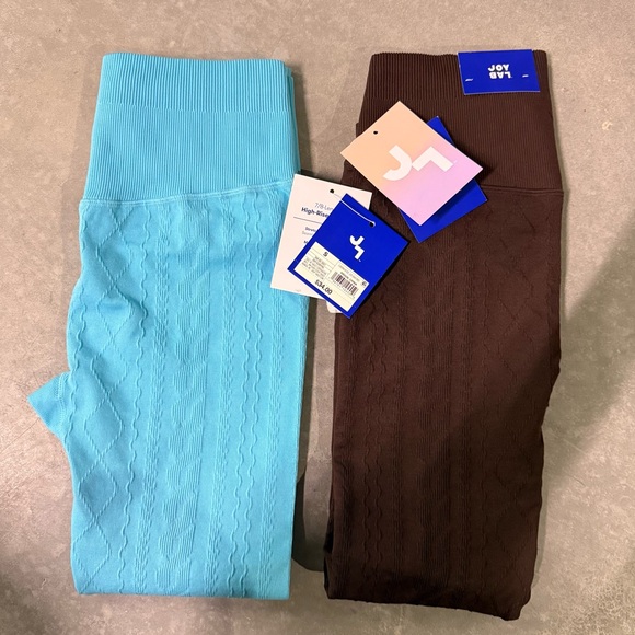 JoyLab NWT High Rise 7/8 Seamless Ribbed Leggings Bundle Athleisure Yoga Pants - Picture 1 of 6